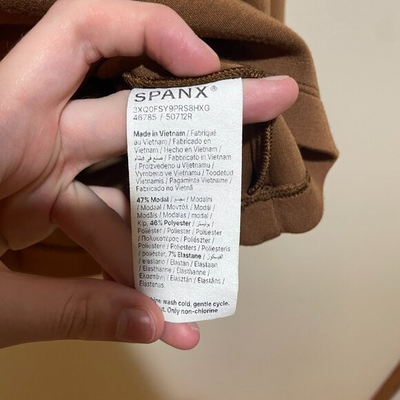 Spanx AirEssentials Long Crew Sweatshirt Brown - Picture 11 of 12